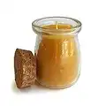 BeeTheLight Beeswax Large Jar Candle with Cork Lid - Smokeless Unscented Candle - 31 Hours Burn Time - All Natural 100% Pure Beeswax Candle - Handmade Decorative Jar Candle