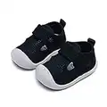 Tianohoh Baby Sneakers Infant Slipper for Baby Boy Girls Non-Slip Lightweight Indoor Outdoor First-Walkers Trainers Comfortable Protect Toes Cute D#Black-15-18Months