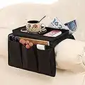 AfinderDE Sofa Armlehnen Organizer mit Tablett Couch Tv Fernbedienung Halter Sofa Butler Sofatablett Couch Ablage für Snacks Buch Handy Magzines Tasse