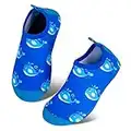 Zapatos de Agua para Niño Zapatillas Calcetines Secado RáPido Descalzo de Piscina Escarpiness Acuáticas Antideslizante(Pequeño Delfín,26/27EU)