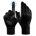 Cycling Gloves Touch Screen Winter Warm Glove - Windproof Water Resistant for Running Bike Riding Driving Phone Texting Outdoor Hiking Hand Warmer in Cold Weather for Men and Women (Black,X-Large)