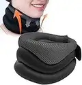 Women Neck Support Brace Ergonomic Cervical Collar Breathable Neck Brace for Pain-Relief Soft Foam Adjustable Neck Collar Protector for Stabilizes Vertebrae, Sleeping, Relieves Pain Pressure (Grey)