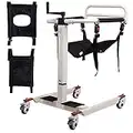 Patient Transfer lift chair, Bathroom wheelchair Portable car lift Transport chair Toilet Commode chair, Adjustable seat height, Shower Chair with Wheels, Easy disassembly, Easy to travel