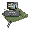 4Monster Microfiber Towel with Carry Case, Super Absorbent Travel Towel, Quick Dry Towel, Camping Towel, Great for Gym, Beach, Swimming, Backpacking and More (Army Green, 24*48"/60*120cm)