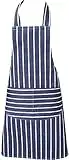 Clay Roberts Chefs Apron, Blue, Cooking and Baking Apron for Men and Women, Double Pockets, Kitchen Aprons, Butchers Apron, BBQ & Catering Bibs