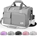 Travel Bag Sport Duffel Bag,Gym Tote Bag, Large Capacity Portable Travel Lightweight Waterproof Overnight Bag, Carry Luggage Bag for Weekender Sports, Gym, Vacation for Men Women (Gray)