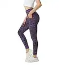 LAPASA Leggings Sportivi Yoga Donna - Pantaloni Lunghi Estivi Vita Alta Push Up Opachi Contenitivi Traspiranti Pancia Piatta Snellenti Palestra Fitness Zumba L01A1 XS Blu-Rosa SD