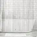 mDesign Waterproof, Heavy Duty Premium Quality 10-Guage Vinyl Shower Curtain Liner for Bathroom Shower and Bathtub - 72" x 72" - Clear