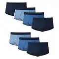 Hanes Ultimate Men's Ultimate Tagless Briefs with ComfortFlex Waistband-Multiple Packs and Colors, 7 Pack Blue Assorted, Medium