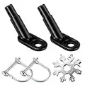 Valeny 2 Pezzi Attacco per Rimorchio Bicicletta, Aggancio per Passeggino Accoppiamento Rimorchio Bici, Gancio Traino Bici per Rimorchi di Bambini, Animale Domestico con 18 in 1 Snowflake Multi Tool