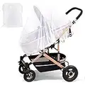 Berdso Moustiquaire Poussette Protection Anti-Insectes Moustiquaire Bebe Universelle pour Poussette, Landau, Auto-siège, Lit Parapluie