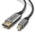 Mini DisplayPort to DisplayPort Cable, iWiner 6Ft 4K@60Hz Thunderbolt to Displayport Bidirectional (Thunderbolt/Thunderbolt 2 Compatible) Compatible with MacBook Air/Pro, Surface Pro/Dock and More