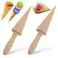 2 Stück Pizzellen-Roller, Eis-Kegel-Form, Roller für DIY-Gebäck, Dessert, Kochen, Küchenwerkzeug, Dekoration, Backzubehör, Holz