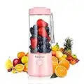 Petit Mini Blender Personnel | 400 ml Mixeur Robot Culinaire Portable USB Mini Blender Juicer Avec 6 Lames Pour Enfants Voyage Fitness Boissons Smoothie (rose)