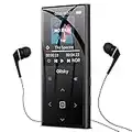 MP3-Player, Oilsky 32GB Musik-Player mit Bluetooth 5.0, HiFi Lossless Mp3 mit FM Radio, Touch-Taste, Lautsprecher,Voice Recorder für Sport, Laufen, erweiterbar bis zu 128GB Micro SD, Schwarz