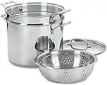 Cuisinart 77 – 412 classico da chef in pezzi 12-quart/vaporiera per pasta, Acciaio inossidabile, Stainless Steel, 12 quart