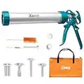 XINQIAO Jerky Gun Food Grade Alu Beef Jerky Gun Kit, 2 LB Jerky Maker with Handbag, 4 Stainless Steel Nozzles, 2 Brushes, 1 Funnel& 1 Pestle