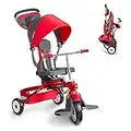 Radio Flyer Deluxe EZ Fold 4-in-1 Stroll ’N Trike, Red