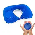 Almohada de Viaje, Almohada Inflable Para el Cuello, Almohada Inflable de Viaje, Almohada Inflable en Forma de U, Almohada para el cuello de viaje con bomba de inflado presionada adecuada para Oficina