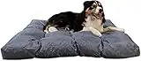 bananair Coussin/Panier pour Grand Chien Confortable - Lit/Matelas Disponible en 4 Tailles et 2 Coloris - Tapis et Accessoire pour Chien - Fabriqué en France (Coussin 125 x 110 x 15 cm, Gris)