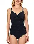 DELIMIRA Femme Maillot De Bain B-H Ventre Plat Amincissant A Armature 1 Pièce Noir 100E