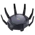 ASUS RT-AX89X AX6000 Router Estendibile Dual Band, WiFi 6 (802.11ax), MU-Mimo e OFDMA, 2 Porte 10G, AiProtection PRO, Adaptive QoS, Gear Accelerator, Gaming Port LAN, Nero