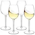 MICHLEY Unbreakable Long Stem Wine Glasses 17.5oz Set of 4, Tritan Plastic Dishwasher-Safe Clear Drinking glsses