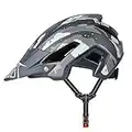 YieJoya Ciclo Casco, Casco Leggero Mountain Bike 300g 56-60cm con Visiera Staccabile, Regolabile in Forma, 15 Vetns MTB Casco della Bicicletta per Gli Uomini Adulti e Le Donne-Verde Militare + Nero