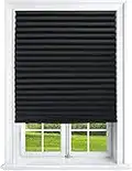 Mirrotek Pleated Window Paper Shades Room Darkening Blinds Black 36" x 69" (Pack of 6 Temporary Shades)