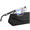 ANYLUV Blue Light Blocking Glasses Men Computer Gaming Blue Screen Glasses Mens Blue Light Blocker Glasses Rectangle Metal frame UV400 Clear Lens