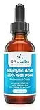 QRxLabs Salicylic Acid 20% Gel Peel - Alcohol-Free Formula with Tee Tree Oil and Green Tee Extract - Professional Grade Chemical Face Peel for Acne Treatment - Beta Hydroxy Acid - 1 Bottle of 1 fl oz