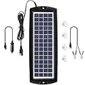 Sunway Solar Car Battery Trickle Charger & Maintainer 12V Solar Panel Power Kit Portable Backup for Car Automotive RV Marine Boat Motorcycle Truck Trailer Tractor Powersports Snowmobile Farm Equipment