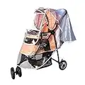 RYANRAIN Habillage Pluie pour Poussette, Universel Couverture De Pluie pour Poussette Animal De Compagnie Poussette Chien Buggy Landau Voyage La Météo