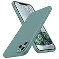 SURPHY Coque en Silicone Compatible avec iPhone 11 Pro, Caoutchouc Silicone Cover avec Bord Plat (Protection Individuelle pour Chaque Objectif) Housse Étui pour iPhone 11 Pro 5,8“ (Vert Cactus)