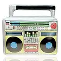 TK Gruppe Timo Klingler Aufblasbarer Retro Ghettoblaster ca 45 x 42 cm Hip Hop Radio Walkman 80er 90er Outfit Party Accessoires Kostüm Fasching Karneval Bad Taste Assi