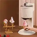 Máquina de fabricante de helados caseros Máquina de fruta congelada Máquina de sillín totalmente automática Mini fruta Servicio Congelador Contenedor Yogur Sorbe DIY Soft-Stefer Sherbet para niños