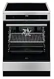 AEG CIB6470APM 60 cm Standherd mit Induktions-Kochfeld / Hob²Hood / Pyrolyse – Selbstreinigung / SoftClosing / Touch-Bedienung / Grillfunktion / Display mit Uhr / Kindersicherung / A+