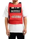 HUDSON Outerwear Men's Icon Reflective Fashion Vest with Adjustable Velcro Straps and Patches, Red