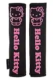 Hello Kitty KIT1035 Cuscinetti per Cinture di Sicurezza, Nero, Set di 2