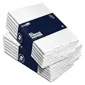 LivinEase Cotton Cloth Napkins Set of 12-100% Organic Cotton 46 x 46 CM Reusable Oversized White Dinner Napkins -Heavy Weight Hotel Quality Pure Cotton Fabric - Ideal for Home Use & Events