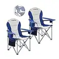 KingCamp KC2008 USCK Camping Chair, Oversized, 2 Pack-Navy/Grey