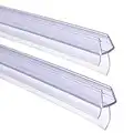 FOCCTS 2pcs Tiras de Gomas Sellados de Baño 90cm de Largo para Mampara de Baño o de Ducha o Puerta de Cristal (Entre 6 a 8 mm)