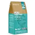 Level Ground Coffee - Peru Single Origin - Medium Roast, Whole Bean - Fair Trade, Organic, 1% For the Planet, Kosher - Specialty Coffee - Great in a Drip Brew, French Press, Pour Over- Tastes Savoury, Silky, Cocoa - 300g / 10.5oz