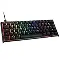 Ducky One 2 Mini Clavier Gamer Mécanique RGB, Clavier Mécanique 60% Cherry MX Blue Switch, Clavier Gaming Mécanique TLK-Mini-Version avec Câble Détachable (USB C), Clavier Noir