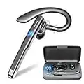 Bluetooth Headset with Microphone, Bluetooth Earpiece for Cell Phones with Case for Driving Oreillette Bluetooth Cellulaire Hands-Free Ecouteur Wireless Bluetooth Phone for iPhone and Android Mobile