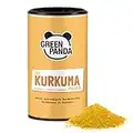 Green Panda© curcuma en polvo organica, probada y certificada en laboratorio, curcuma organica molida extra fine, perfecta para la leche dorada, 170g