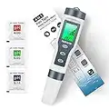 Nekano Tester PH TDS&EC 4 in 1 Misuratore digitale della qualità acqua pool Tester Multi-funzione Compensazione automatica della temperatura Misuratore PH acqua