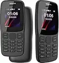 Nokia 106 tutti i vettori 4GB Dual Sim 2018 Grigio Scuro Con Torcia LED - Radio FM - Big Button Phone