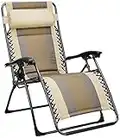 Amazon Basics - Silla acolchada con gravedad cero, 100 x 76 x 112 cm, beige