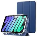 TiMOVO Funda Protectora Compatible con Nuevo iPad Mini 6ª Generación, iPad Mini 6 (8.3'',2021), Absorción Magnética Cubierta Ligera Inteligente Funda, con Auto Sueño/Estela, Azul Marino